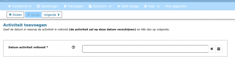 Activiteit toevoegen