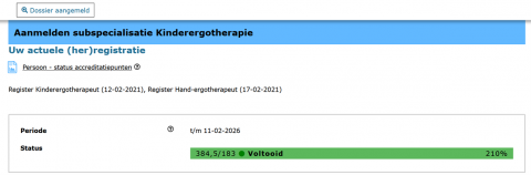 Dossier aangemeld 1