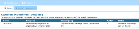 Overnemen activiteit stap 3 ergo