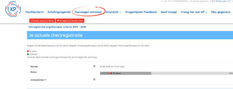 Toevoegen activiteit