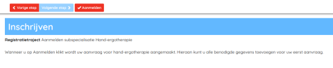 aanmelden stap 3 specialisatie ergo