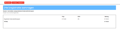 kostenoverzicht aanmelden specialisatie